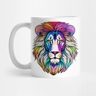 Psychedelic Art Lion Face Mug